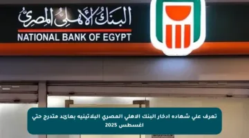 تعرف على شهادة ادخار البنك الأهلي المصري البلاتينية بعائد متدرج حتى أغسطس 2025
